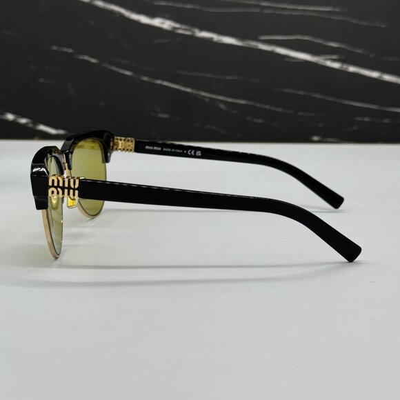 NEW MIU MIU MU 09ZS BLACK GREEN WOMEN SUNGLASSES MU09ZS 1AB07O - Picture 9 of 13